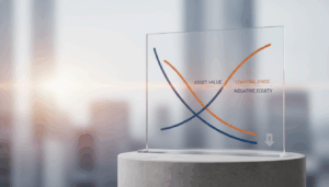 Graph illustrating negative equity in auto loans over time